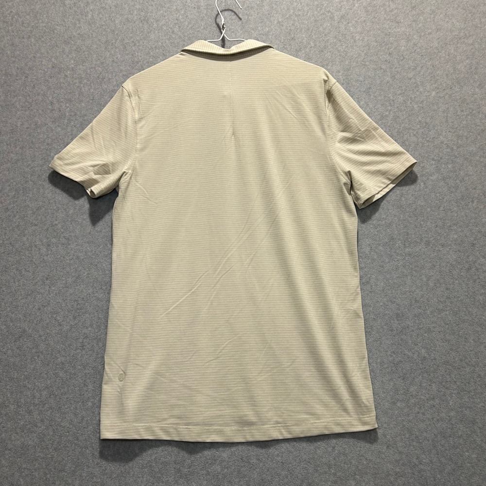 Lululemon Men's Beige Evolution Striped Performance Polo Size M - Picture 5 of 7
